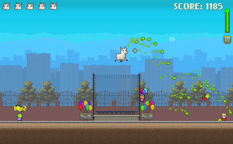 Llama in your Face Screenshot