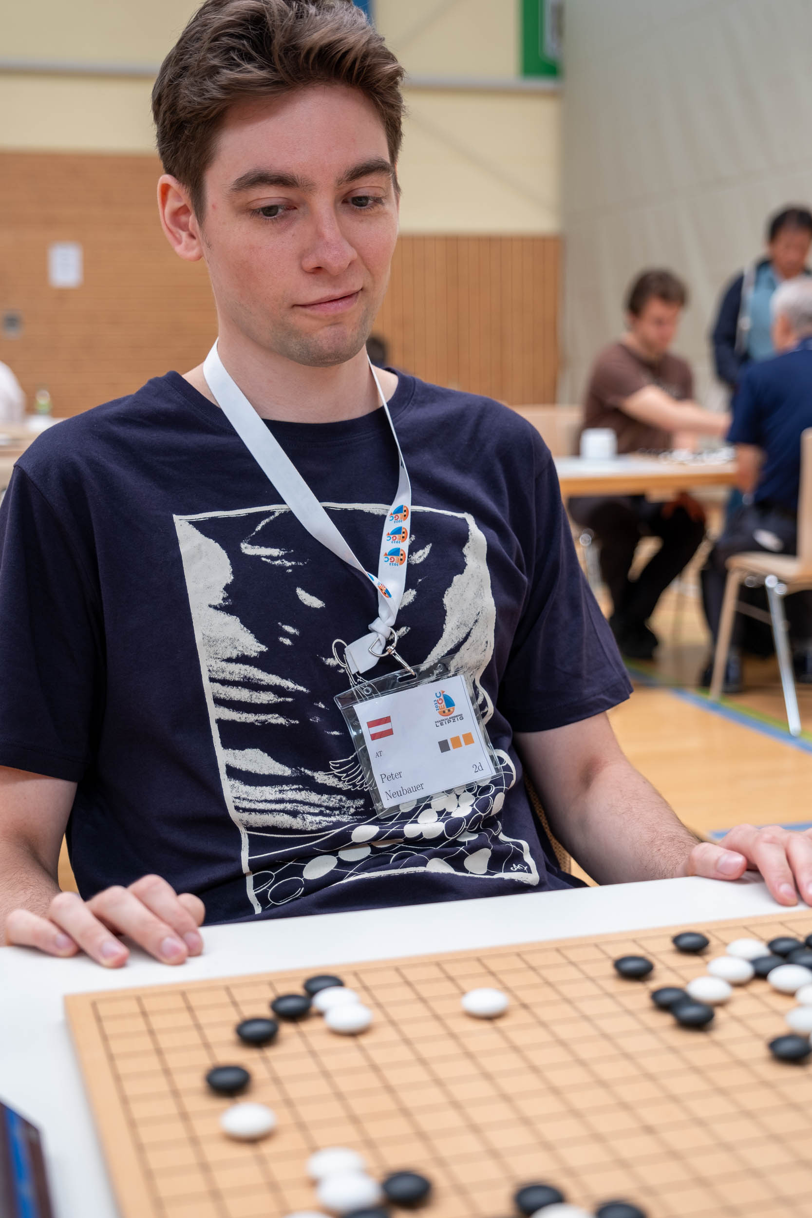 A photo of me playing Go at the 2023 European Go Congress in Leipzig, Germany